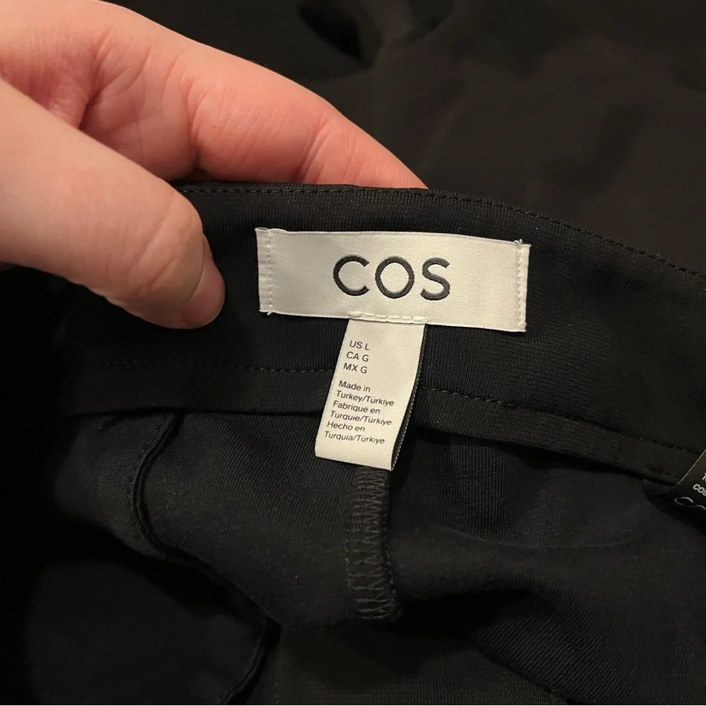 COS Black Wide Leg Cropped Pants - Picture 4 of 5